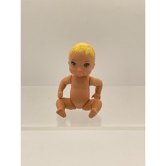 Mattel Babysitters Inc Blond Haired Blue Eyed Freckeled Barbie Baby Doll - Picture 1 of 3